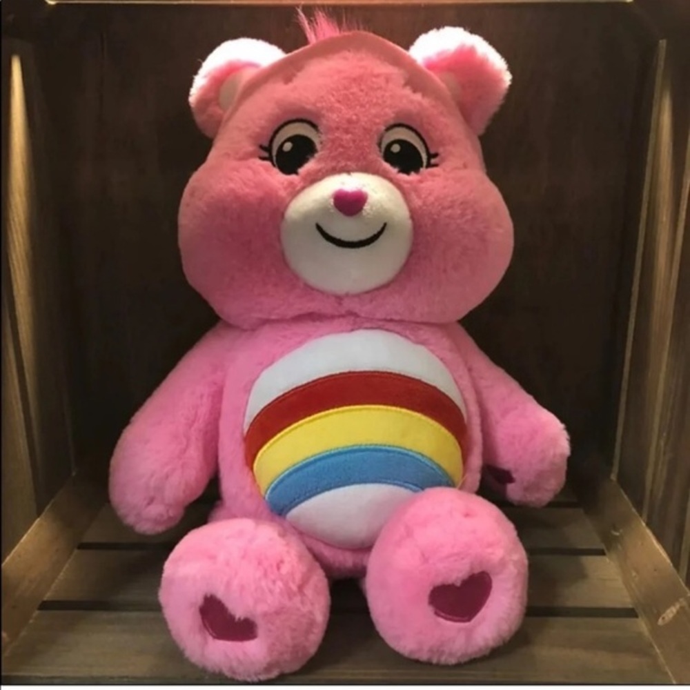 Care Bear Plush pink 14"โ long